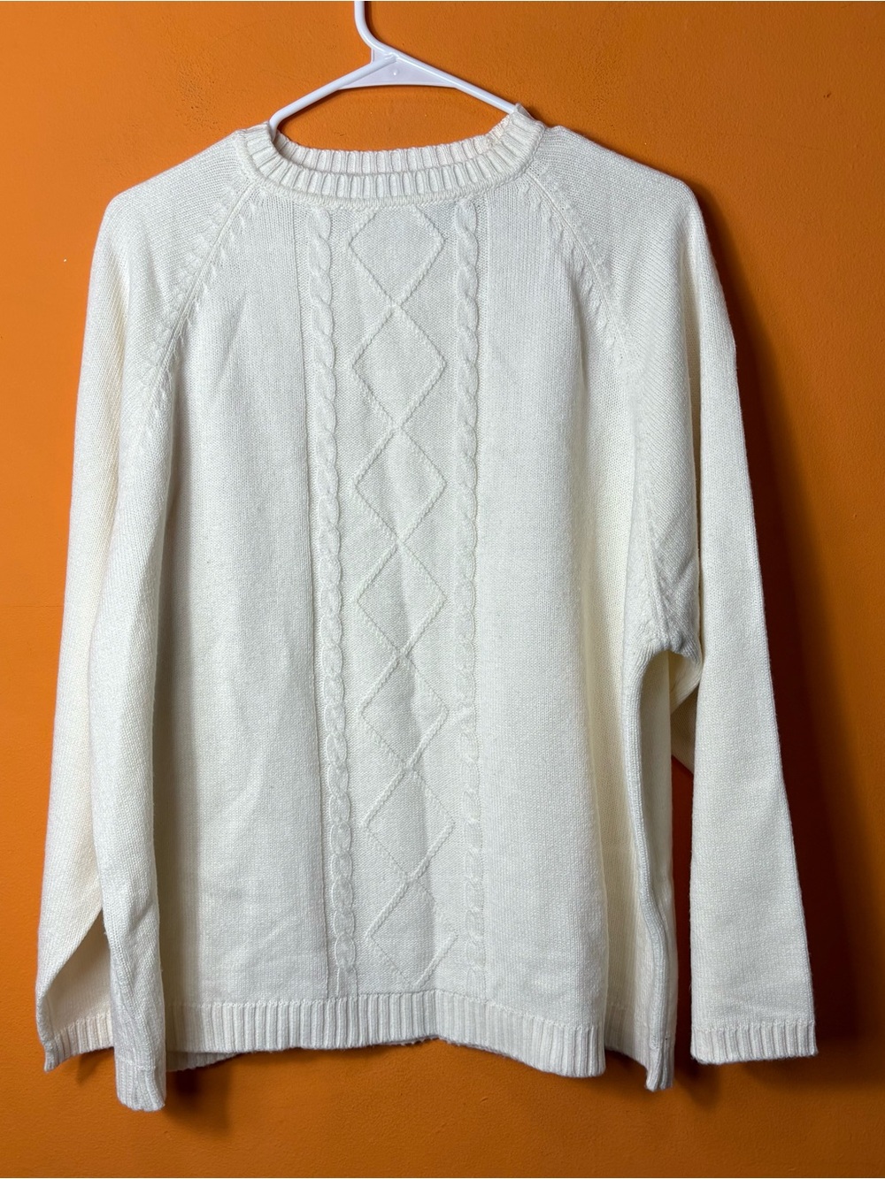 Stephanie Rogers Y2K Vintage Preppy Old Money Cable Knit Sweater Size 3X